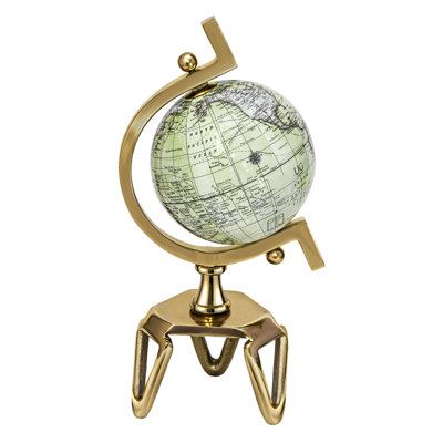 Gymax Geographic Rotating World Globe W/ Triangle Metal Stand Meridian Educational
