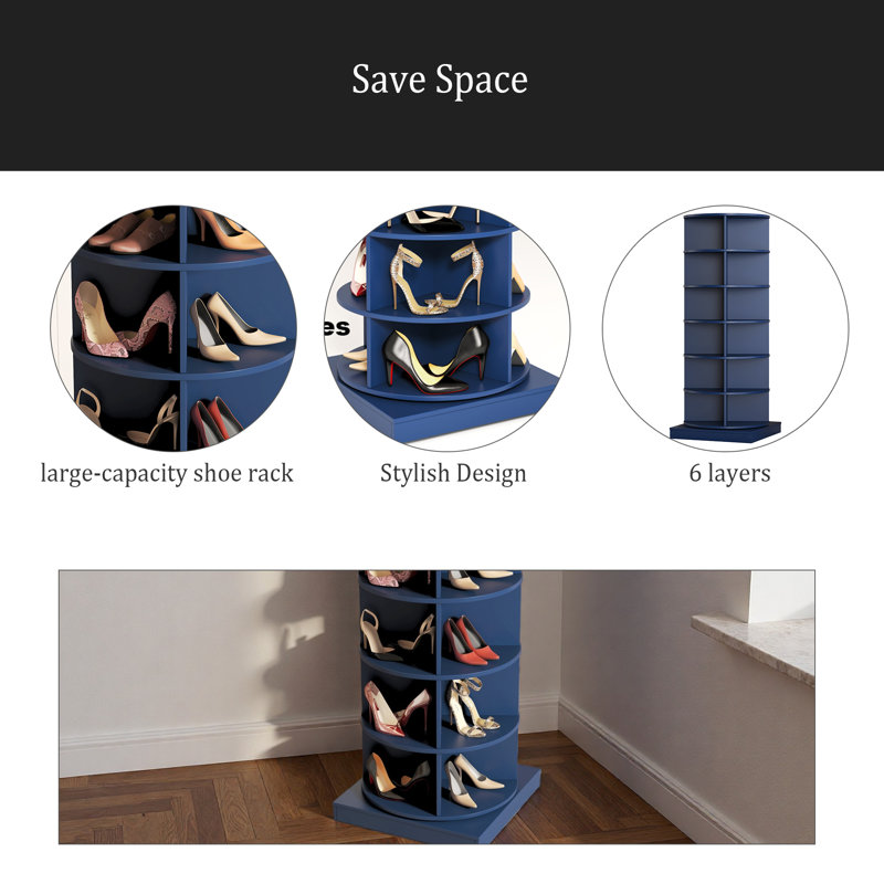 Armoire à chaussures 360 360 °, Bleu
