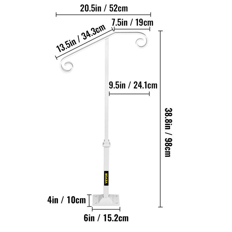 Handrail Double Step, White