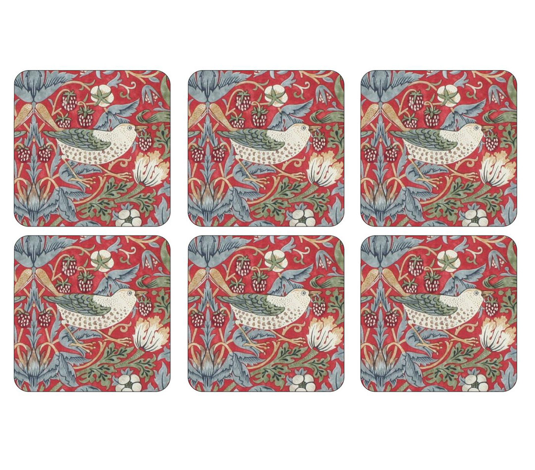 Morris & Co, Strawberry Thief - Coasters