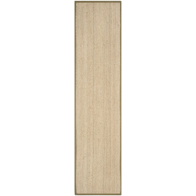 Auckland Bamboo Slat/Seagrass Natural/Olive Area Rug