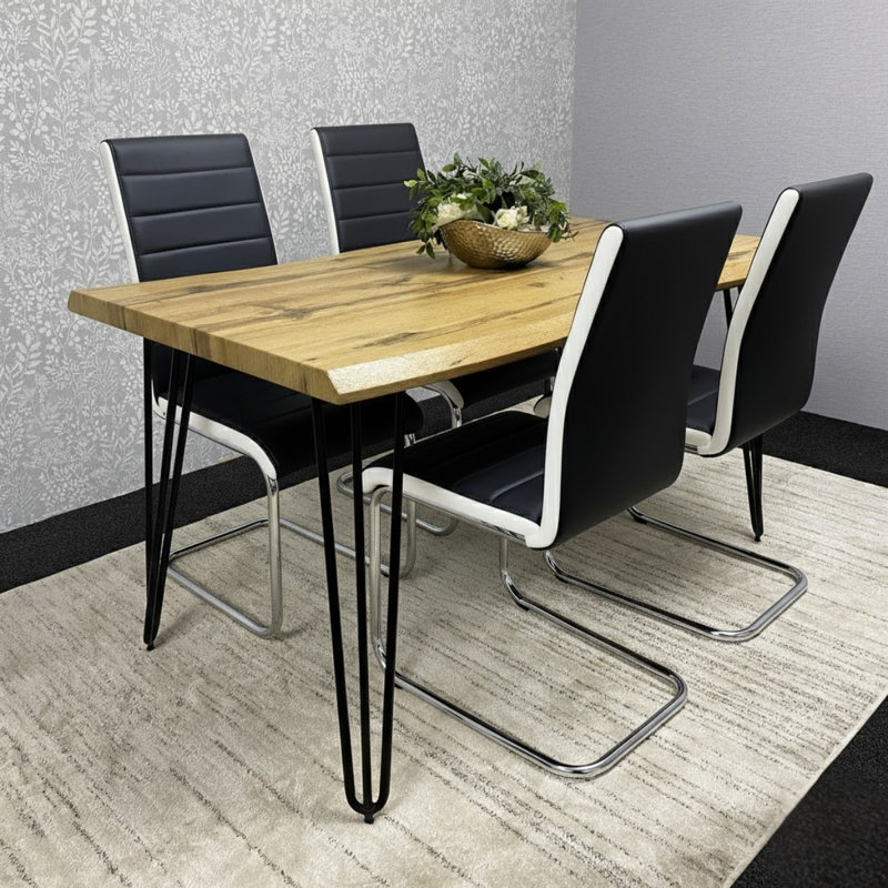 4 - Person Dining Set, 75cm H x 77cm W x 117cm L