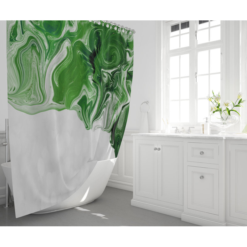 Abstract Shower Curtain, 93" H x 70" W