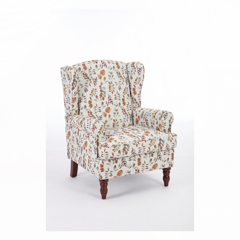 Chaise d'appoint avec pieds en bois rétro