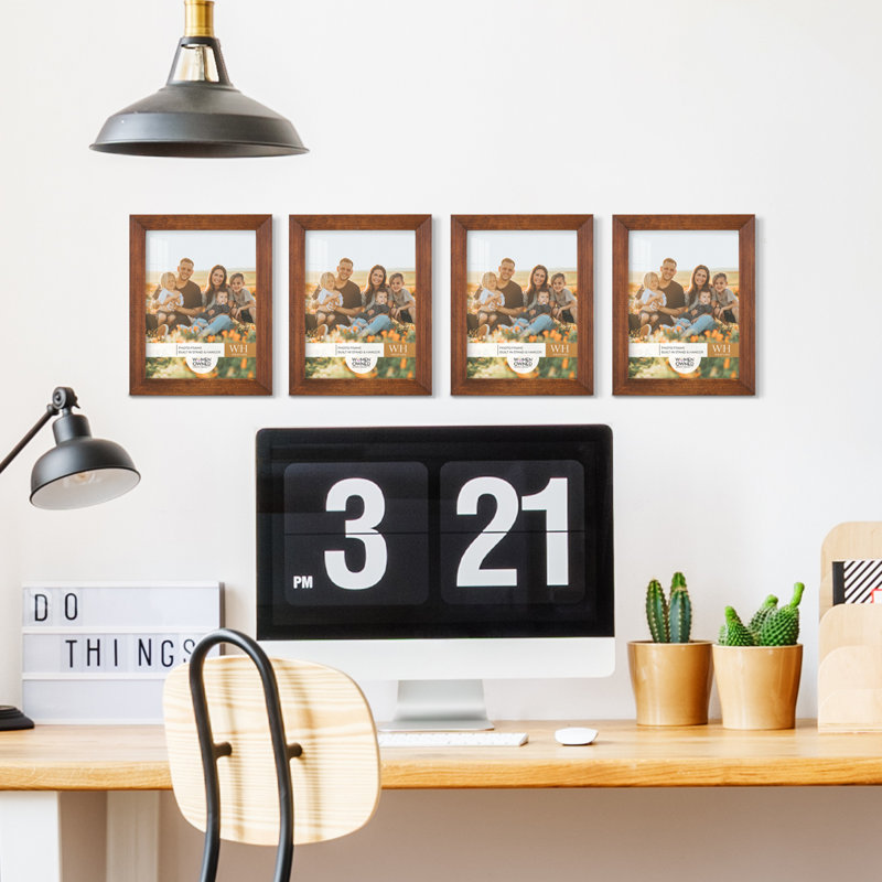 Cadre photo en bois mat, 6 po x 8 po, Noyer