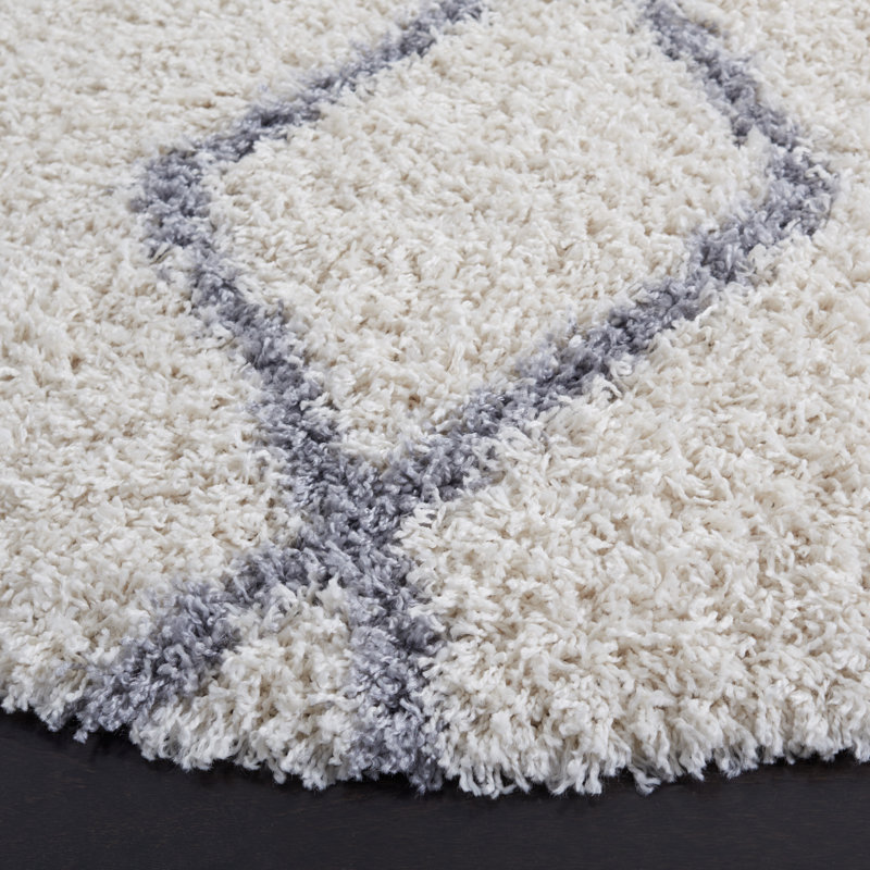 Millwright Shag 600 Performance Geometric Rug, Round 6'7"