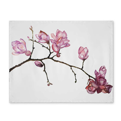 Cherry Blossom Pink Polyester Placemat | Trees Bedroom Decor