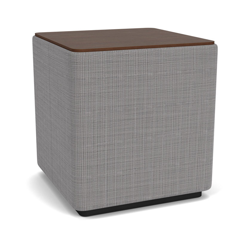 Table de bout avec plateau en stratifié Darsey, Noyer Riftwood, Noir; gris chambray, 20"