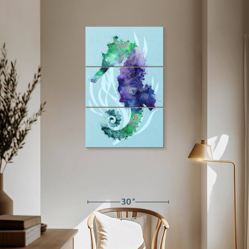 Brampt Mystical Seahorse, 57" H x 36" W