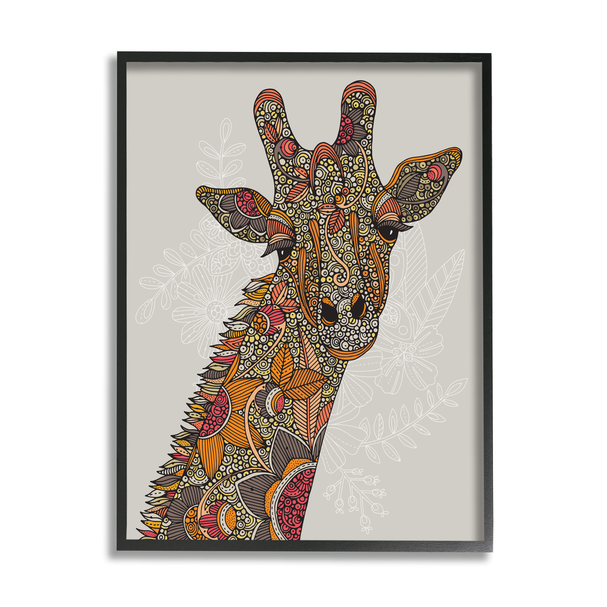 Lv Giraffe Wall Art Mirror Frame