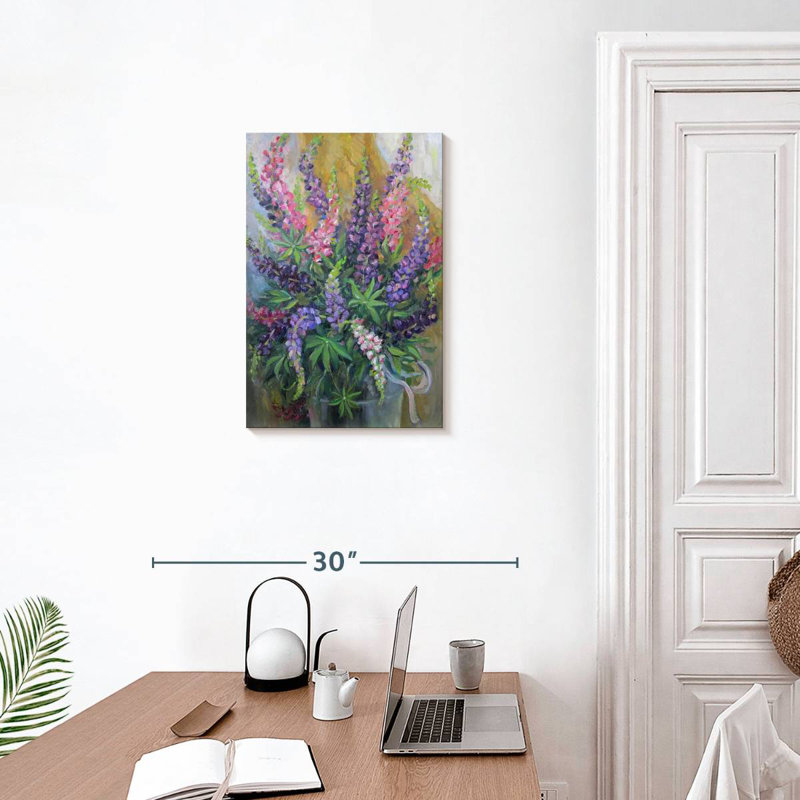 Bouquet Harnek pastel lupin, H 24 po x l 16 po