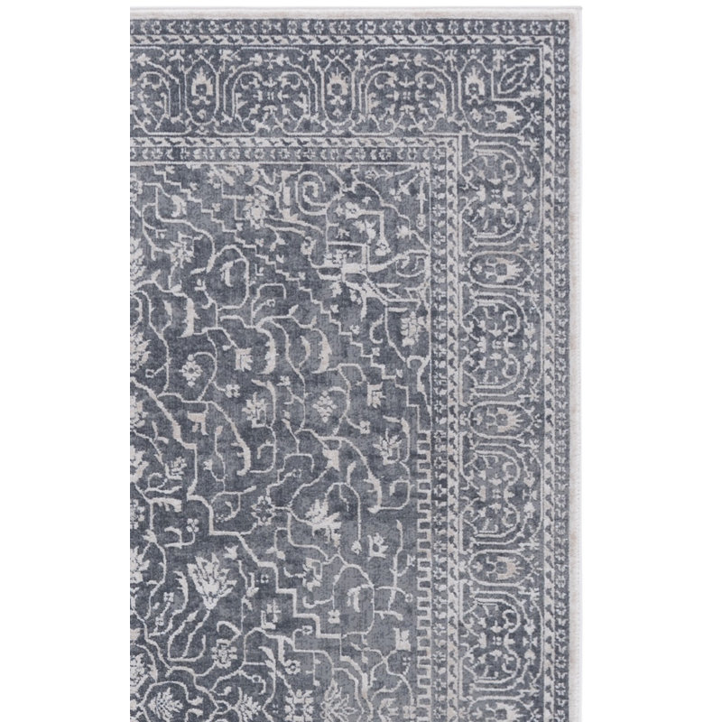 Tapis gris foncé / crème Calidia, Rectangle 9 pi x 12 pi