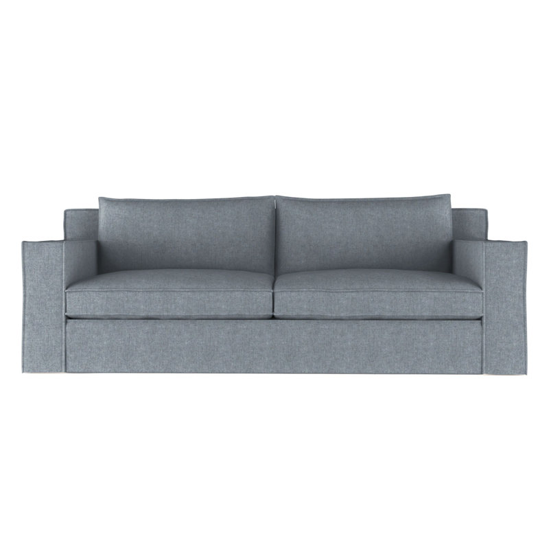 Canapé Mulberry, H 33 po x l 108 po x p 40 po, Brume moelleuse en velours, Brun foncé