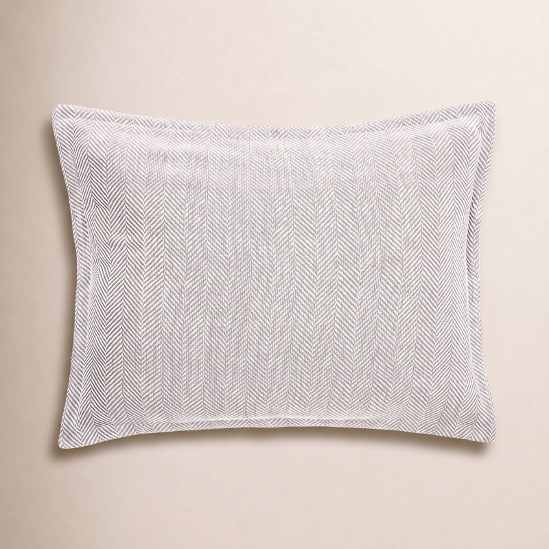 Orson 100% Cotton Sham, Pearl Gray, Standard