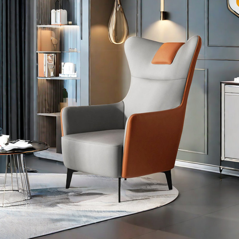 Fauteuil inclinable Skylor, Gris / Orange