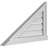 Triangle Left Side Surface Mount Urethane Functional Gable Vent Pitch, Primed-101818593