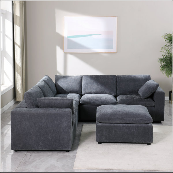 Latitude Run® 6 Seat Modular Sectional Sofa Couch, Modular Sectionals ...