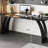 Black Rectangular Solid Wood+Iron desk-396648703