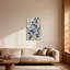 «Plants & Flowers Blue Flowers Gold Accents», reproduction d'art sur toile