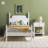 2-Piece Traditional Vivienne  Bed With Walker Edison Easy Assembly 1-Drawer Nightstand-111301222-111301225