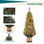 2 pièces arbre de Noël artificiel de table 4,5 pi pré-éclairé, pour la maison, le bureau ou la fête