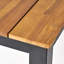 Table de bureau d'extérieur en bois et en fer de 34 po de profondeur x 70,35 po de largeur