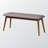 Erithon Dining Bench in Light Grey with Medium Brown Finishing, 17.41" H X 40.67" W X 15.07" D-1121980136