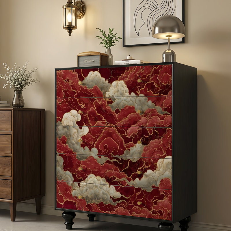 Armoire décorative légère à texture luxueuse