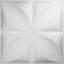 Panneau mural 3D 19,625 "x 19,625" en blanc (paquet de 10)