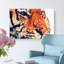 Geometric Tiger in Abstract - Wrapped Canvas-55317369