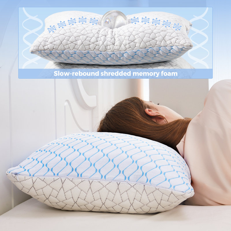 Summer Cooling Sleep Pillow Set Of 2, 20"H x 36"W