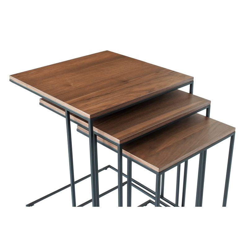 Trois tables gigognes, Noir