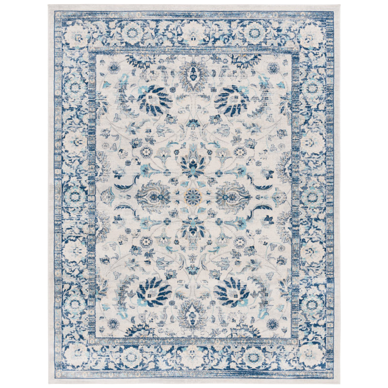 Huggard Area Rug In Blue/Beige, Rectangle 8' x 10'
