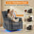 Dual-Motor Swivel Glider Power Recliner With Massage And Heat, LED Light Strips-1381359866
