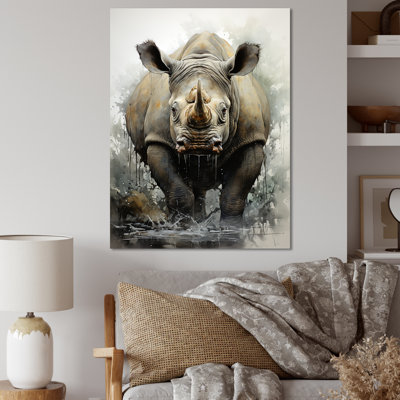 Rhinoceros Horned Guardian II sur toile