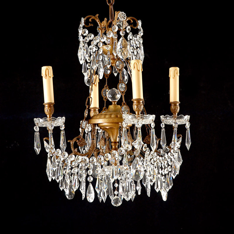 Delrosario 4 - Light Candle Style Chandelier, Rust Antique Bronze