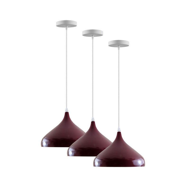 Sharlee 1 - Light Pendant, Burqundy, White