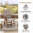  Indoor High Back Rocking Chair Cushions For Swivel Rocker, Outdoor Replacement Highback Dining Seat Pads With Back Elastic And Ties,48"X20"X2.5",Grey-1553734674