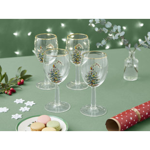 acrylic stemless christmas wine glasses