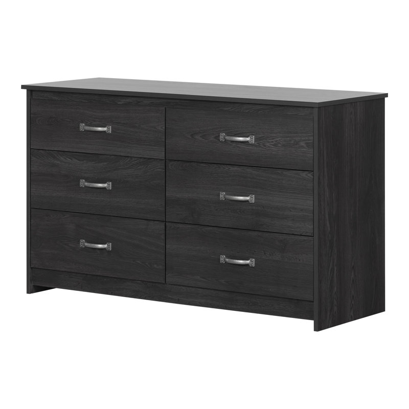 Tassio 6-Drawer Dresser, Gray Oak/NotSturdy