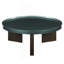 Table basse vert noirâtre et chêne fumé