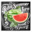 Art mural en verre acrylique épique 12 po x 12 po «Chalkboard Watermelon» par Art Licensing Studio