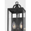Caiden - 2 Light Exterior Wall Sconce - Forged Iron Frame - Clear Seeded Glass