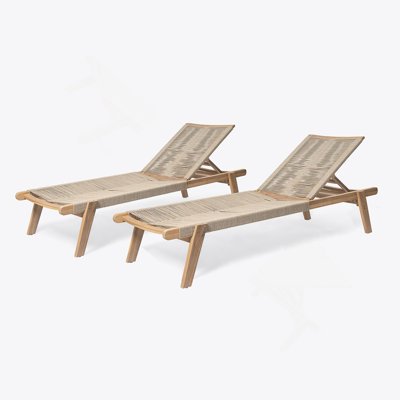 Catania Outdoor Rope Chaise Lounge(Set Of 2)