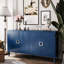 Armoire à 4 portes bleu marine pour l'organisation des ustensiles de cuisine - Convient à de nombreux besoins de rangement