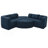 Modular Boneless Sectional Sofa With Deep Seating, Curved Design, And Convertible Sofa Bed Functionality.
