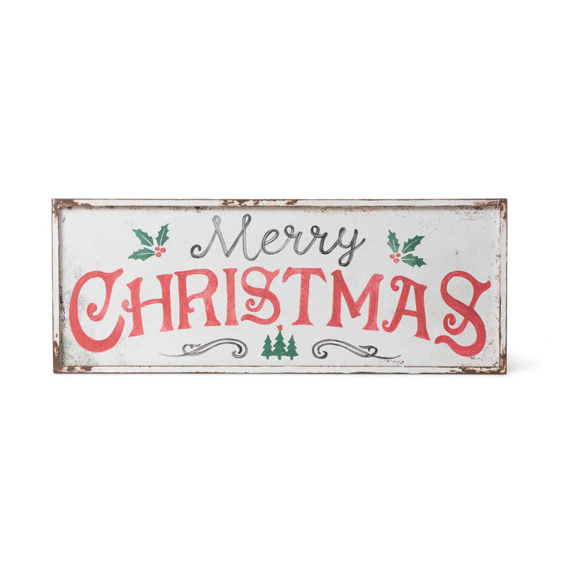 Retro Holiday Metal Wall Decor