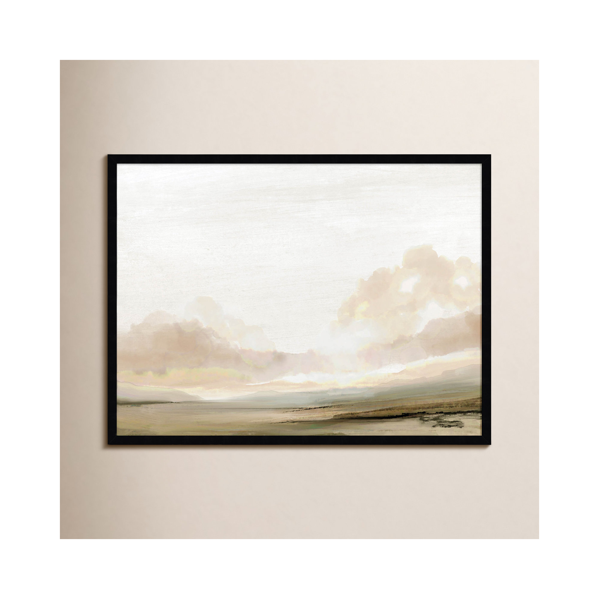 Southern Landscape by Dan Hobday, Black, 25" H x 33" W x 1" D
