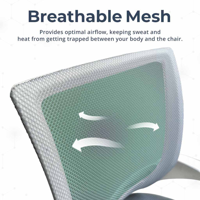 Ergonomic MC1 Mesh Office Chair with Adjustable Features - Black and White