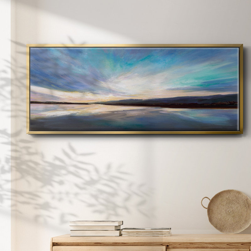 Salt Flats I- Framed Canvas, 12" H x 30" W